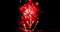 Multicolor real abstract blinking sparkle celebration fireworks lights on black background, festive happy new year