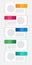 Multicolor rectangle infographic chart design template