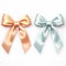 Multicolor ribbon on white background for breast cancer awareness