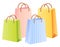 Multicolor shopping bags