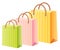 Multicolor shopping bags set
