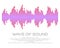 Multicolor sound wave vector illustration