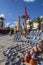 Multicolor souvenir earthenware at the market of Sousse in Tunisia