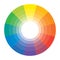 Multicolor Spectral Rainbow Circle of 12 segments. Spectral harmonic pattern set.