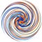 Multicolor spiralled / spirally concentric circle for design element