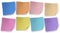 Multicolor sticky notes isolated