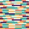 Multicolor Stripe Pattern, horizontal seamless background. Vector