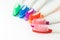 Multicolor toothbrushes