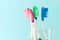 Multicolor toothbrushes