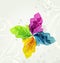 Multicolor transparent floral background