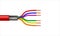 Multicolor Twisted Pair Copper Cable with shield structure. 3d Rendering Vector realistic illustration.