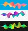 Multicolored abstract fluid sound wave. Vector illustration