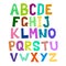 Multicolored alphabet
