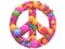 Multicolored balloon peace symbol