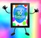 Multicolored Balloons For Celebrating A 10th or Tenth Birthday Tablet