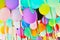Multicolored balloons colorful