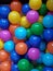 Multicolored balls in a ball pit fun