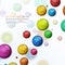 Multicolored Balls, Balloons And Pills Background