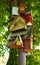 Multicolored Birdhouses.Colored nesting box. Colorful Bird Houses. Houses for birds on a tree