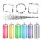 Multicolored Blank Bottle Of Aerosol Set Vector