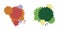 Multicolored blots from the paint. Abstract vector background for text, color templates