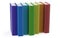 Multicolored books in row