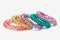 Multicolored bracelets, rubber bands for hair isolate