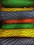 Multicolored Bundles of Braided Nylon Rope