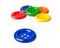 Multicolored buttons