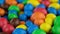 Multicolored candy balls, close up