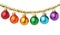 Multicolored Christmas balls