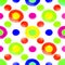 Multicolored Circles Motif Seamless Pattern