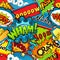 Multicolored comics speech bubbles seamless pattern vector