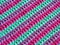 Multicolored crocheted canvas. knitting