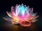 Multicolored crystal lotus, bioluminescence, phosphor, illusion engine 5.Generative AI