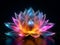 Multicolored crystal lotus, bioluminescence, phosphor, illusion engine 5.Generative AI