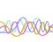 Multicolored curved horizontal lines