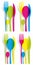 Multicolored Cutlery Icons Set