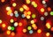 Multicolored defocused bokeh blurry lights, Christmas lights, fe