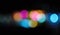 Multicolored defocused lights