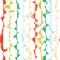 Multicolored distorted vertical lines in a white background. Seamless pattern