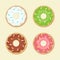 Multicolored donut illustration
