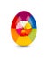 Multicolored easter egg