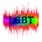 multicolored electric strip with the inscription LGBT