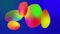Multicolored ellipses on white background. Morphing shapes gradient video. Abstract background of distorted gradient shapes