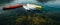 Multicolored empty boats near the Adriatic coast, Montenegro