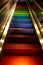 Multicolored escalator for lifting upwards