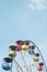 Multicolored Ferris wheel in Izmailovsky Park , Moscow, Russia