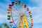 Multicolored ferris wheel in public park