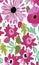 Multicolored floral pattern for fashion world and backgrounds